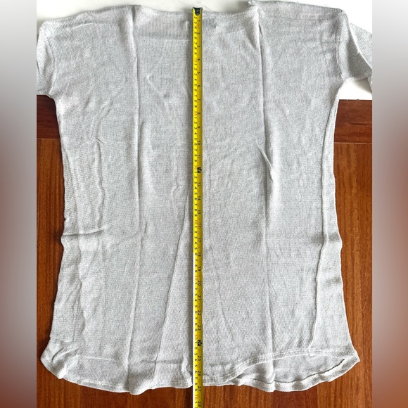 Abercrombie & Fitch Women Top Shirt Heather Gray Artistic Long Sleeve Tee Size L - Picture 16 of 16